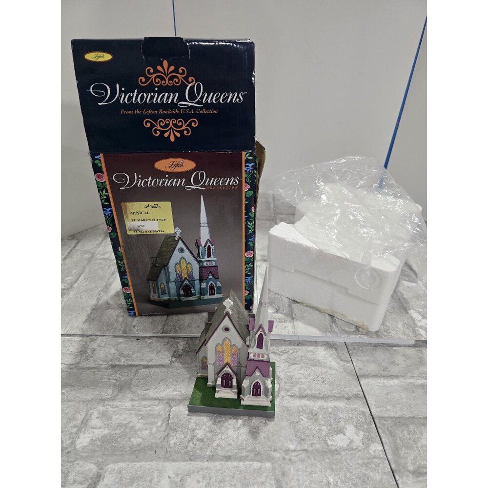 Lefton Victorian Queens Collection St. Mary's Church Musical Wind up Ave Maria V